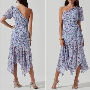 ASTR The Label one-shouldered floral dress, size small